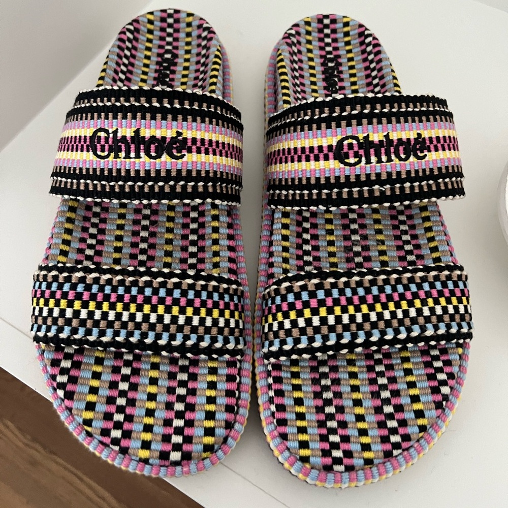 Chloe Rori Cotton Sandals - Picture 2 of 7